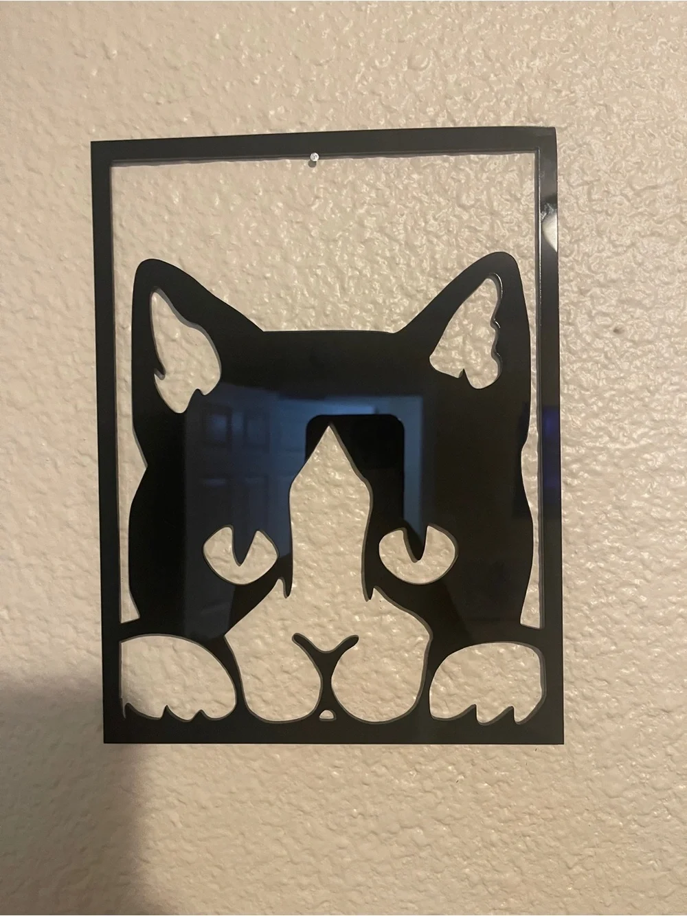 Black Cat Wall Art Mica Silhouette - Home Wall Decor